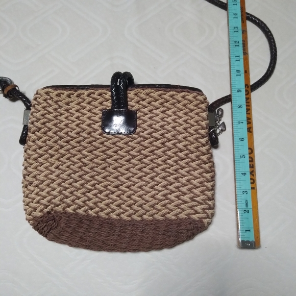 Brighton Woven Straw & Leather Purse With Cute Charms wicker - Picture 8 of 10